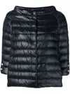 Herno Collarless Quilted Jacket In Black