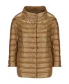 Herno Elsa Quilted Puffer Jacket In Brown