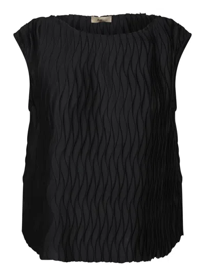 Herno Embossed Black Jersey Top