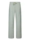 Herno Textured Green Trousers With And Drawstring Waist In Green