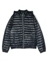 Herno Embossed-logo Padded Jacket In Blue