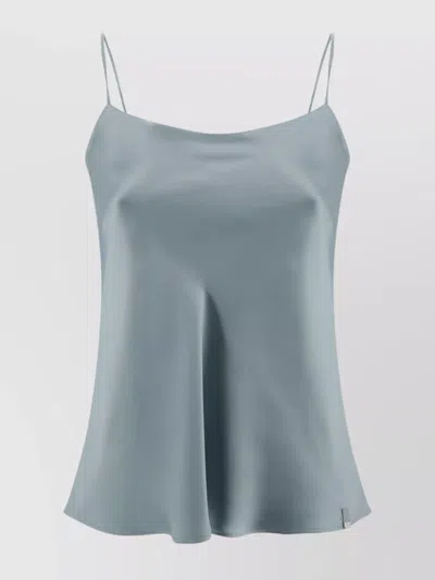 Herno Satin Top In Acqua Marina