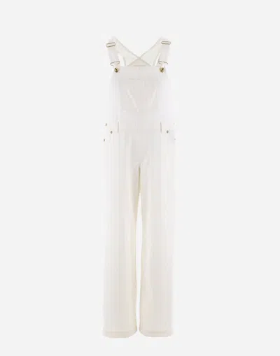 Herno Embroidered Delon Dungarees In White