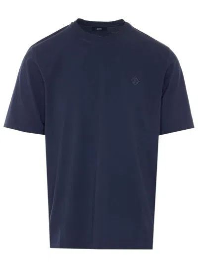 Herno Embroidered Logo Jersey T-shirt In Animal Print