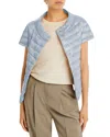 Herno Emelia Cap Sleeve Puffer Jacket In Celeste