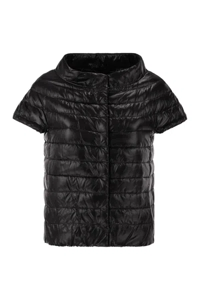 Herno Emilia - Down Jacket With Short Sleeves In Black