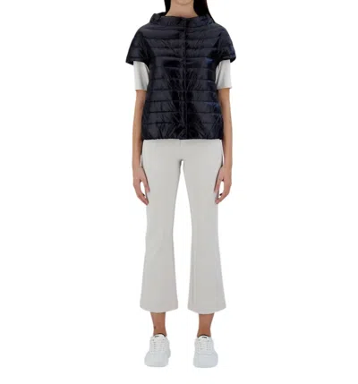 Herno Emilia Cap Sleeve Jacket In Nero Black In Multi