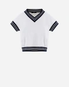 Herno Endless Viscose Stripes Sweater In White