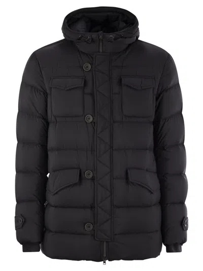 Herno Legend Man Puffer Midnight Blue Size 34 Polyamide In Black