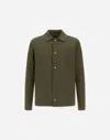 Herno Overshirt With Pocket In Green