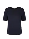 Herno Ever Cotton Interlock And Monogram Lurex T Shirt T-shirts Blue