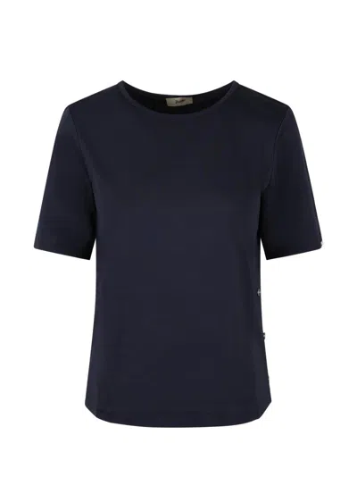 HERNO HERNO EVER COTTON INTERLOCK AND MONOGRAM LUREX T-SHIRT