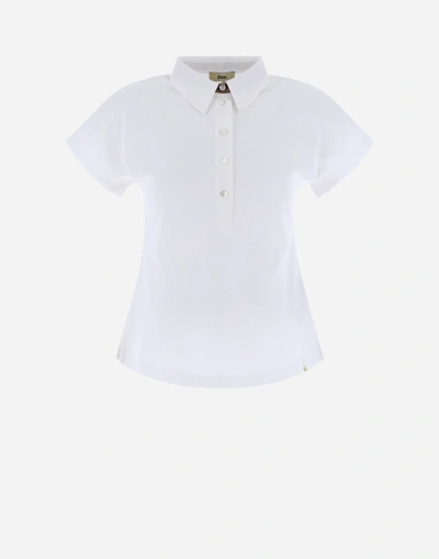 Herno Ever Cotton Interlock, New Popeline And Monogram Polo In White