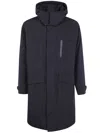 Herno Hooded Zip Coat In Black