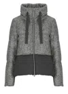 Herno ラミネート ヘリンボーン エコエイジ ケープ In Grey
