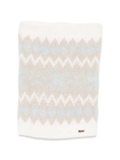 Herno Fair Isle Knit Snood In White