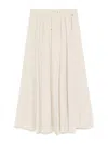 Herno Pleated Stretch Nylon Midi Skirt