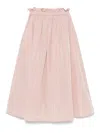 Herno Pink Midi Skirt With Elasticated Waistband