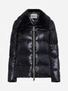 Herno Faux-fur Collar Down Coat In Blue