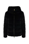 Herno Faux Fur Cape In Nero