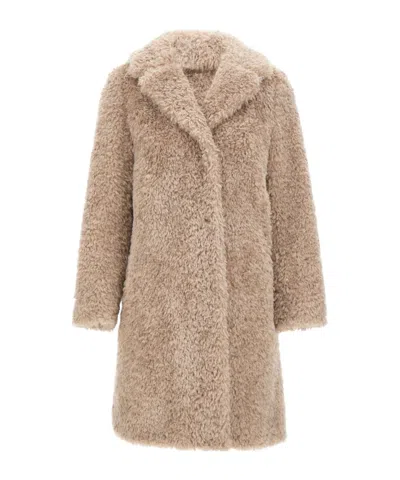 Herno Faux-fur Coat In Brown