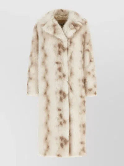 Herno Faux-fur Lynx-effect Coat In Animal Print