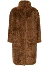 Herno Shearling Coat In Beige