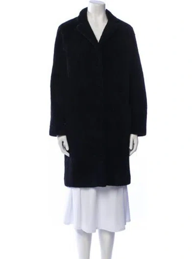 Pre-owned Herno Faux Fur Coat In Black