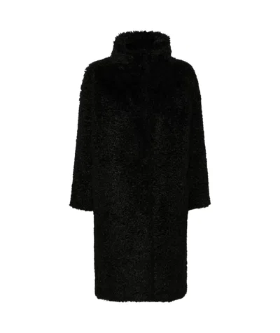 Herno Faux-fur Coat In Black