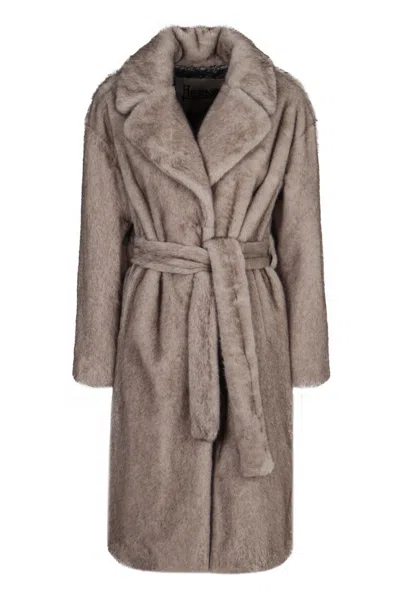HERNO HERNO FAUX FUR COAT