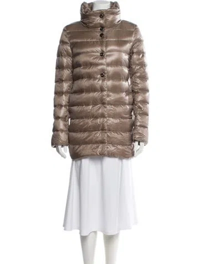 Pre-owned Herno Faux Fur Coat In Brown