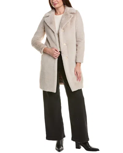 Herno Faux Fur Coat In Gray