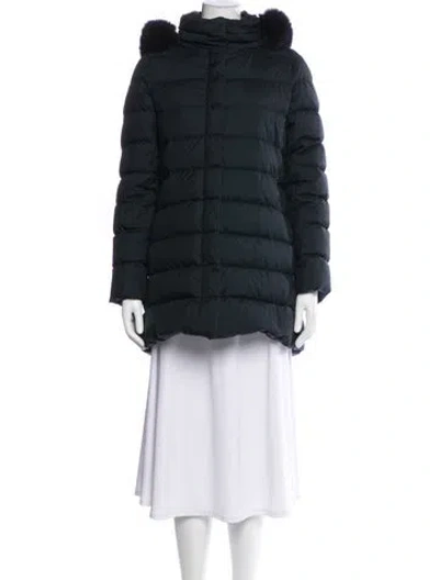 Pre-owned Herno Faux Fur Coat In Gray