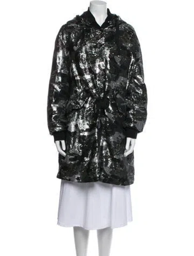 Pre-owned Herno Faux Fur Coat In Green