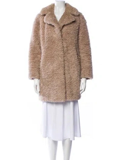 Pre-owned Herno Faux Fur Coat In Neutral