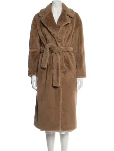 Pre-owned Herno Faux Fur Coat In Neutral