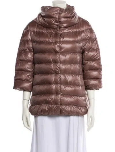 Pre-owned Herno Faux Fur Coat In Pink