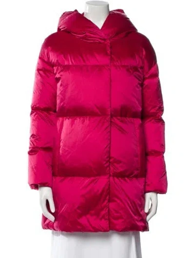 Pre-owned Herno Faux Fur Coat In Red