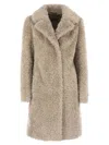 Herno Women Faux Fur Coat In Sand