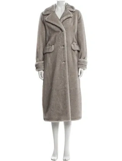 Pre-owned Herno Faux Fur Coat W/ Tags In Neutral