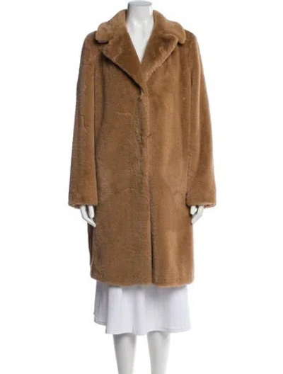 Pre-owned Herno Faux Fur Coat W/ Tags In Neutral