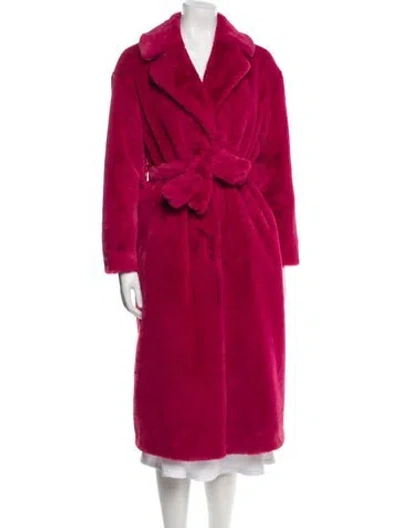Pre-owned Herno Faux Fur Coat W/ Tags In Red