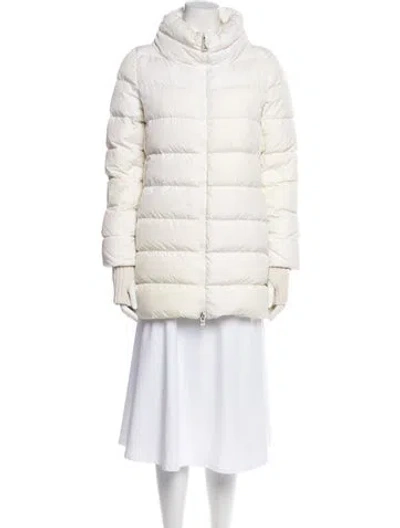 Pre-owned Herno Faux Fur Coat In White