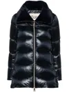 Herno Faux-fur Collar Down Coat In Blue