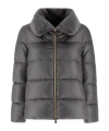 Herno Faux-fur Collar Padded Jacket In Black