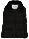 Herno Faux-fur Collar Puffer Jacket In Black