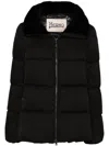 Herno Faux-fur Collar Puffer Jacket In Black