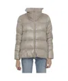 Herno Down Jacket In Nylon And Eco-fur In Gray