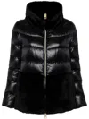 Herno Ultralight Nylon And Lady Alternative Fur Cape Clothing In Black