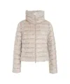 Herno Faux Fur Down Jacket In Neutral